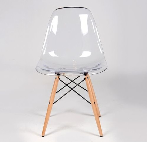 DSW – Transparent Designed by Charles and Ray Eames. (540*465*805)mm Colour: Transparent white Price: 990.000 VND
