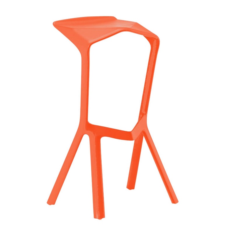 MIURA stool barchair Designed by Konstantin Grcic 405 x 480 x 820 mm PP Plastic 100% Color: Black, white, red, orange Price: 710.000 VND/pc